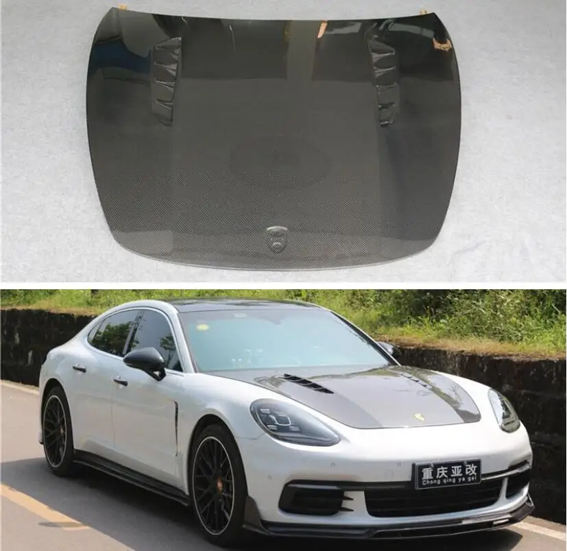 

Real Carbon Fiber Front Bumper Engine Hood Bonnet Vent Cover For Porsche Panamera 971/971 Turbo 2017-2022