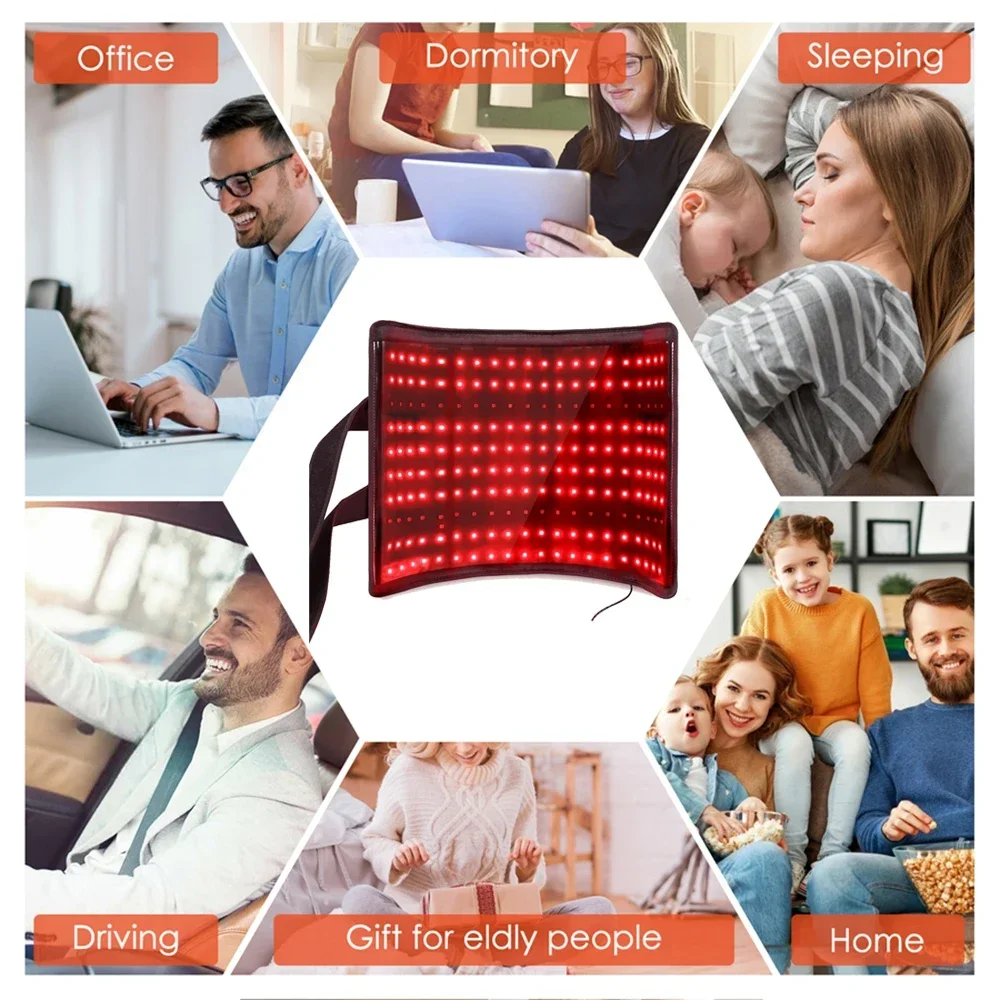 Red Light Therapy Large Pad,210 LEDs 660&850 nm Near Infrared Light Devices for Body, Relieves Joint Fatigue Relaxes Muscles