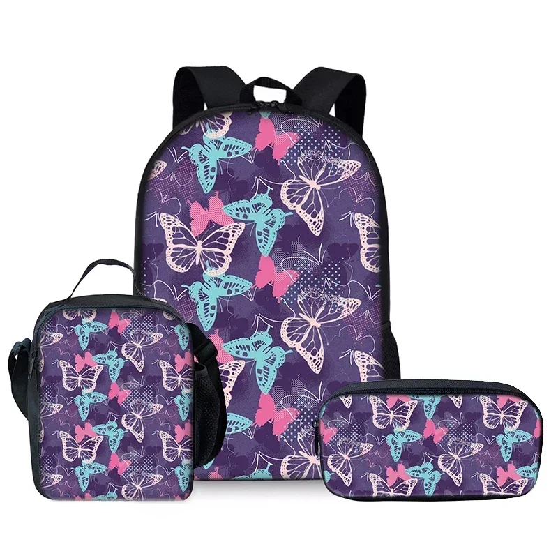 

Cartoon Casual Fashion Butterfly School Bags for Boy/Girls Cartoon Book Bags Sets Backpacks School Gifts