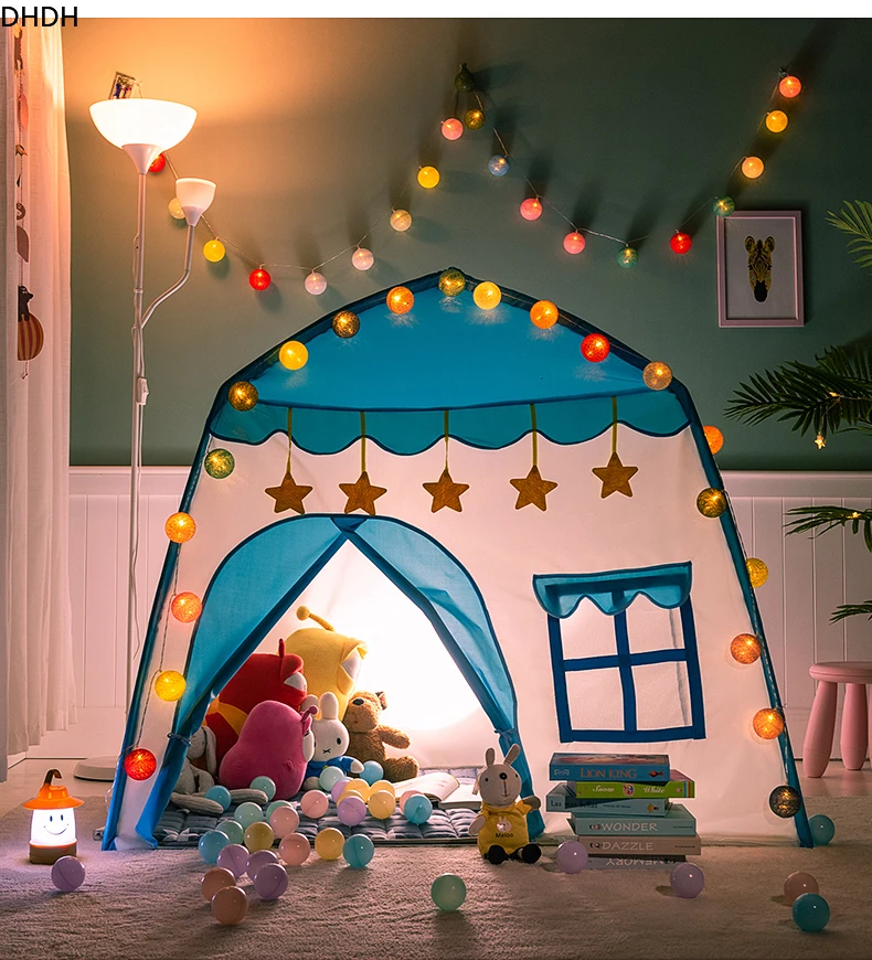 Tente pour enfants intérieure et extérieure |   Teepee pliant du château de princesse |   Playhouse Cubby Toys Room House Tipi Play Tent