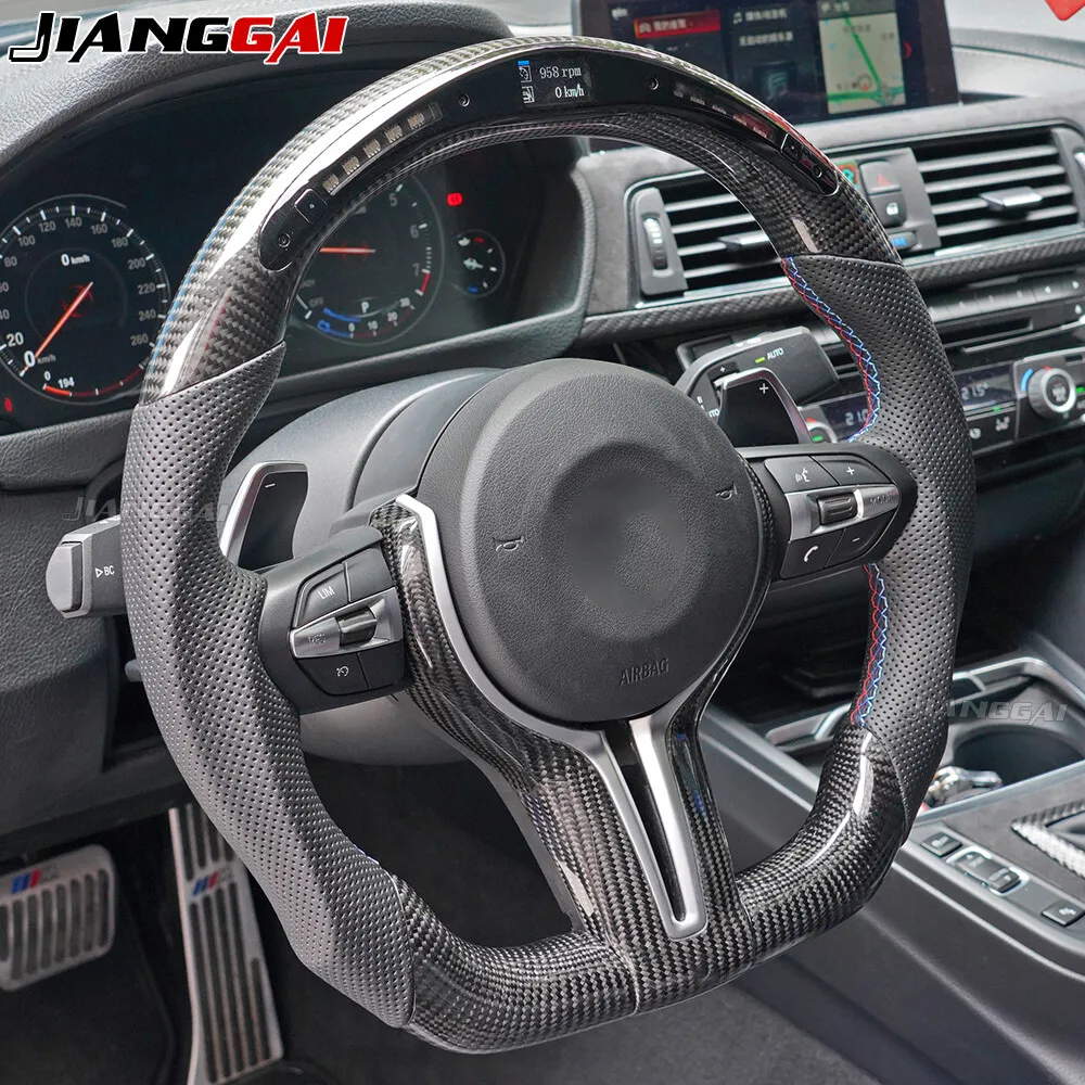 

Светодиодный спортивный руль из углеродного волокна для BMW M2 M3 M4 M2 M5 F22 F80 F82 F83 F10 F30 F12 F13 Автомобильные аксессуары Гоночное колесо