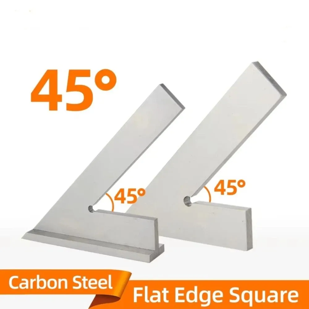 45° 45 Degree Flat Angle Ruler Accurate Sturdy Multi Combination Ruler Carbon Steel Durable Angle Protractor Tools Set