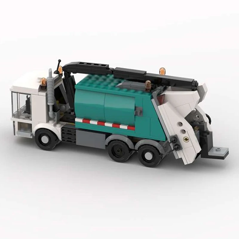 City Car Model MOC Building Bricks Garbage Transport Truck Modular Technology Children Holiday Gifts Assemble Toys Suit