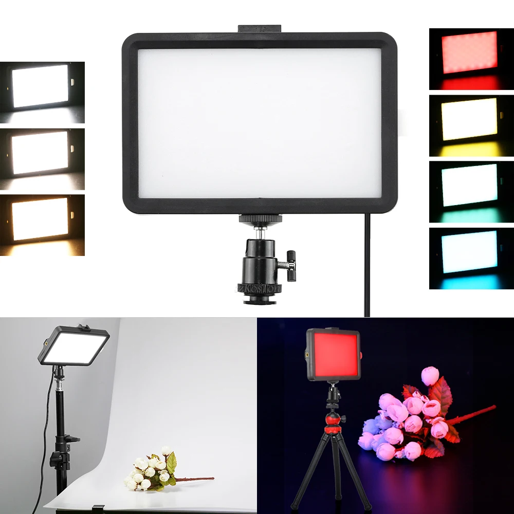 

LED Photography Video Light Panel Lighting RGB Filters Photo Studio Lamp Kit With Tripod Stand For Youbube Shoot Live Streaming