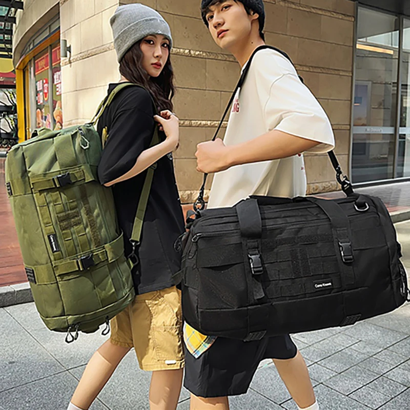 

Sports Backpack Gym Fitness Yoga Bag with Shoes Pack Tactical Travel Duffel Bags Outdoor Camping Hiking Handbag Weekend Rucksack