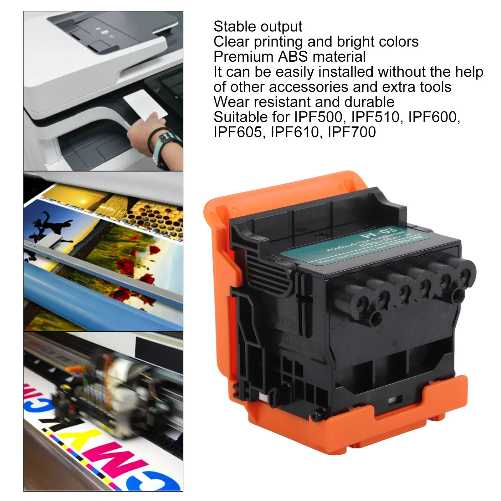 

IPF700 Printhead Easy Installation IPF500 Print Head Smoothly Inkjet Strong Clear Printing Exquisite Colors for IPF700