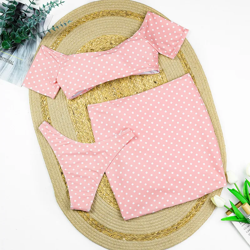 Sexy 3pieces Micro Bikini 2026 Pink Women Swimsuit Female Swimwear Thong Bikinis Set Brazilian Beach Wear Bathing Suit Biquini