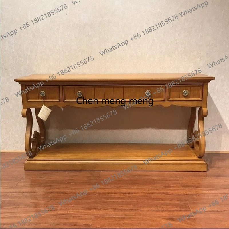 

medieval solid wood entrance entrance, French retro living room decoration, sofa back, door cabinet