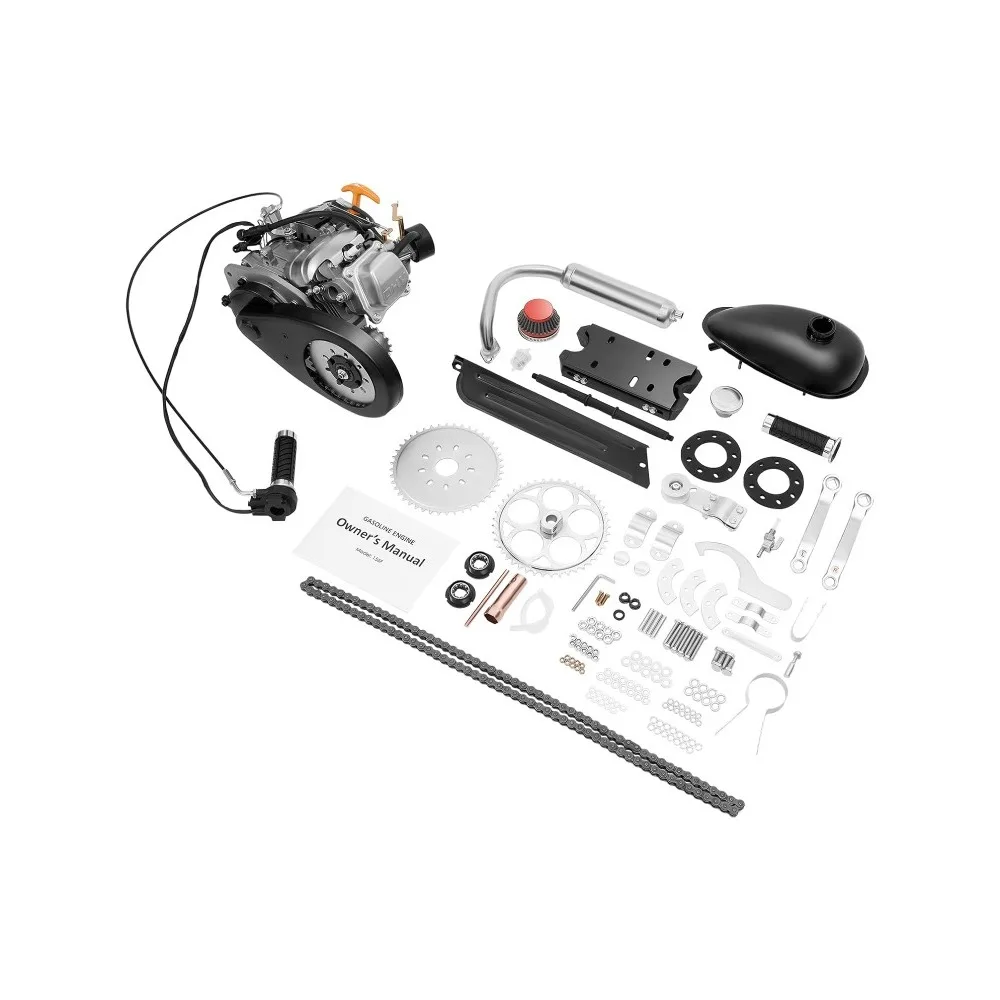 100cc 4-Stroke Bicycle Engine Kit,Single Cylinder Gas Motorized Motor Bike Modified Engine Scooter,3600rpm