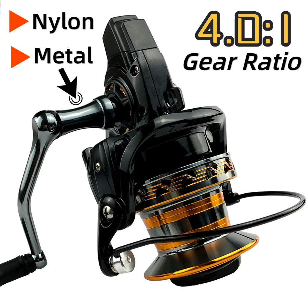 

Large Capacity Spinning Fishing Reel 9000-12000 Series Metal Deep Spool Drag Power 30KG 12+1BB for Salt/Freshwater Fishing Pesca