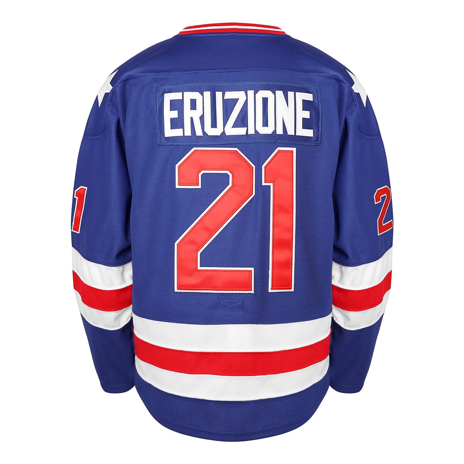 1980 movie Team Jerseys  #17 #21 #30 Blue White Stitched Hockey jerseys Breathable Mesh for Men Women Youth S-3XL