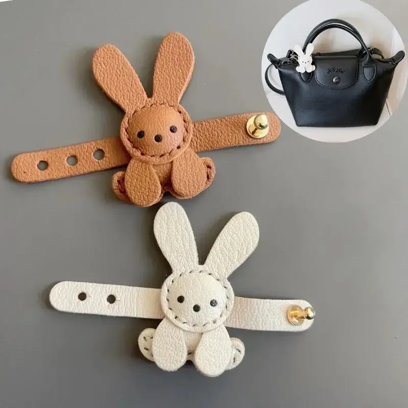 New Little White Rabbit Bags Charm Cute White Pendant Bag Decoration Accessory Handmade Adjustable Cute Bunny Bags Pendant Decor image 2