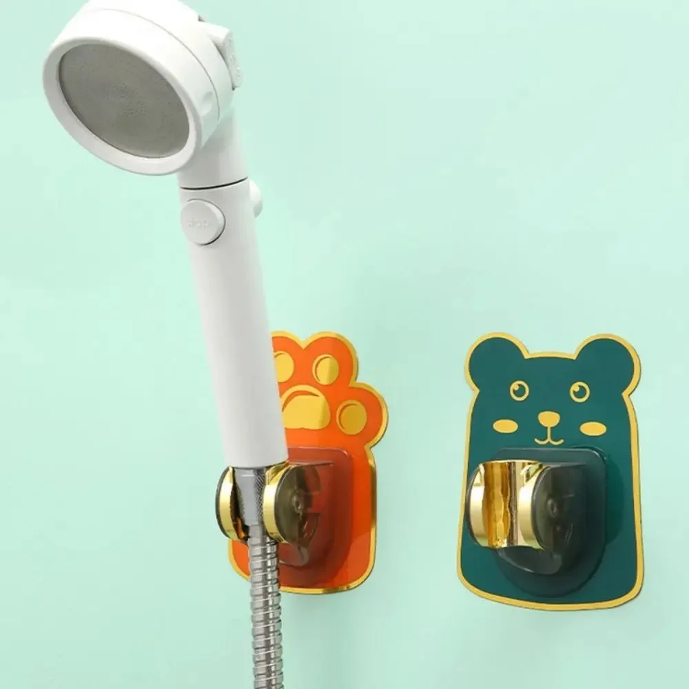 Cute Cartoon Shower Head Holder Self Adhesive Adjustable Sprinkler Nozzle Fixed Bracket Easy To Install Bathroom Accessories