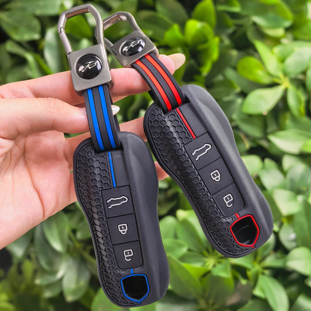New Car Key Case Shell Cover Fob For Porsche Cayman 911 Panamera Cayenne 718 Macan Boxster Kuvi Protect Keycase Accessories