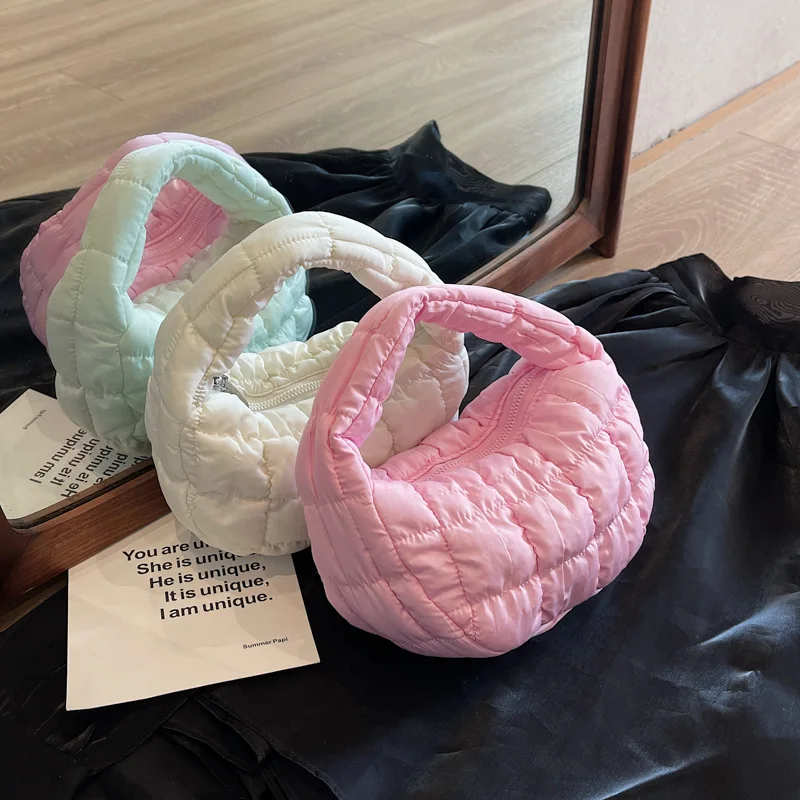 

Женская сумка плиссированная клетчатая сумка-облако сумка подмышками стильная мини-сумочка