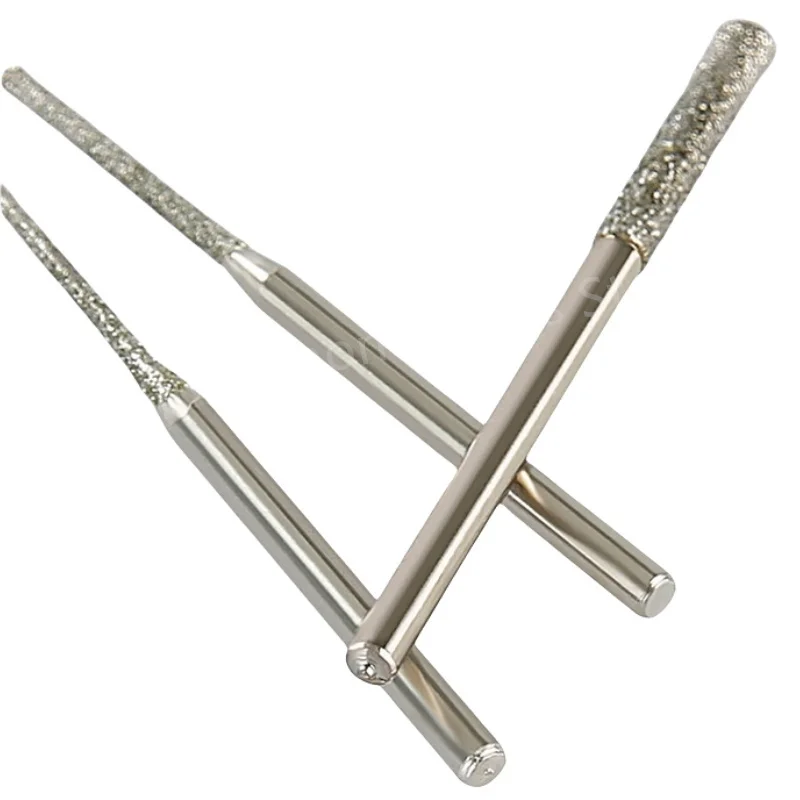 10 Stück 0,8/1/1,2/1,5/1,8/2/2,5mm Diamantbeschichtete Bohrer mit 2,35mm Schaft für Glas, Jade, Bernstein, Schmuck, Glas-Diamantbohrer – Detail 13