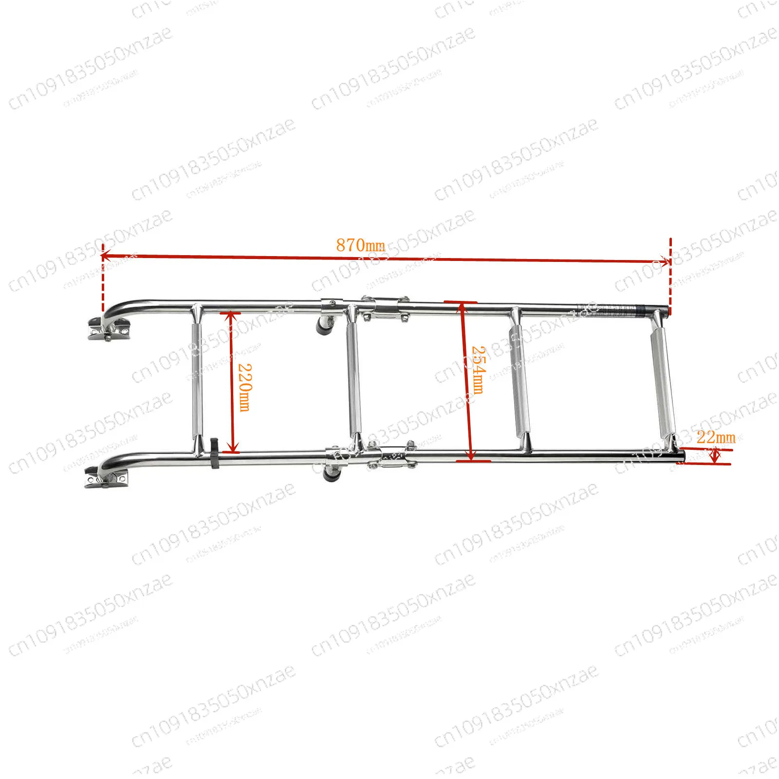

Marine Boat Stainless Steel Telescopic Folding Ladder 4 Step Boat Ladder Boarding Ladder For Marine Deck Outboard Swim Platform