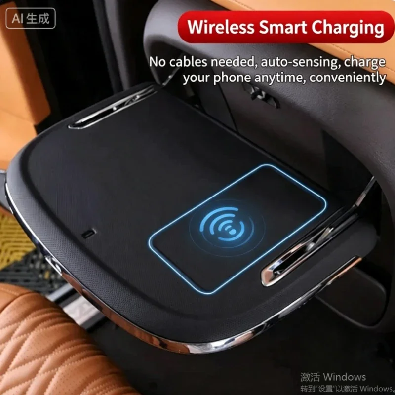 For GWM Tank 500 Hi4-T/Hi4-Z 2026 Car Rear small table panel Wireless Charging Strong Load Capacity Folding Laptop table board