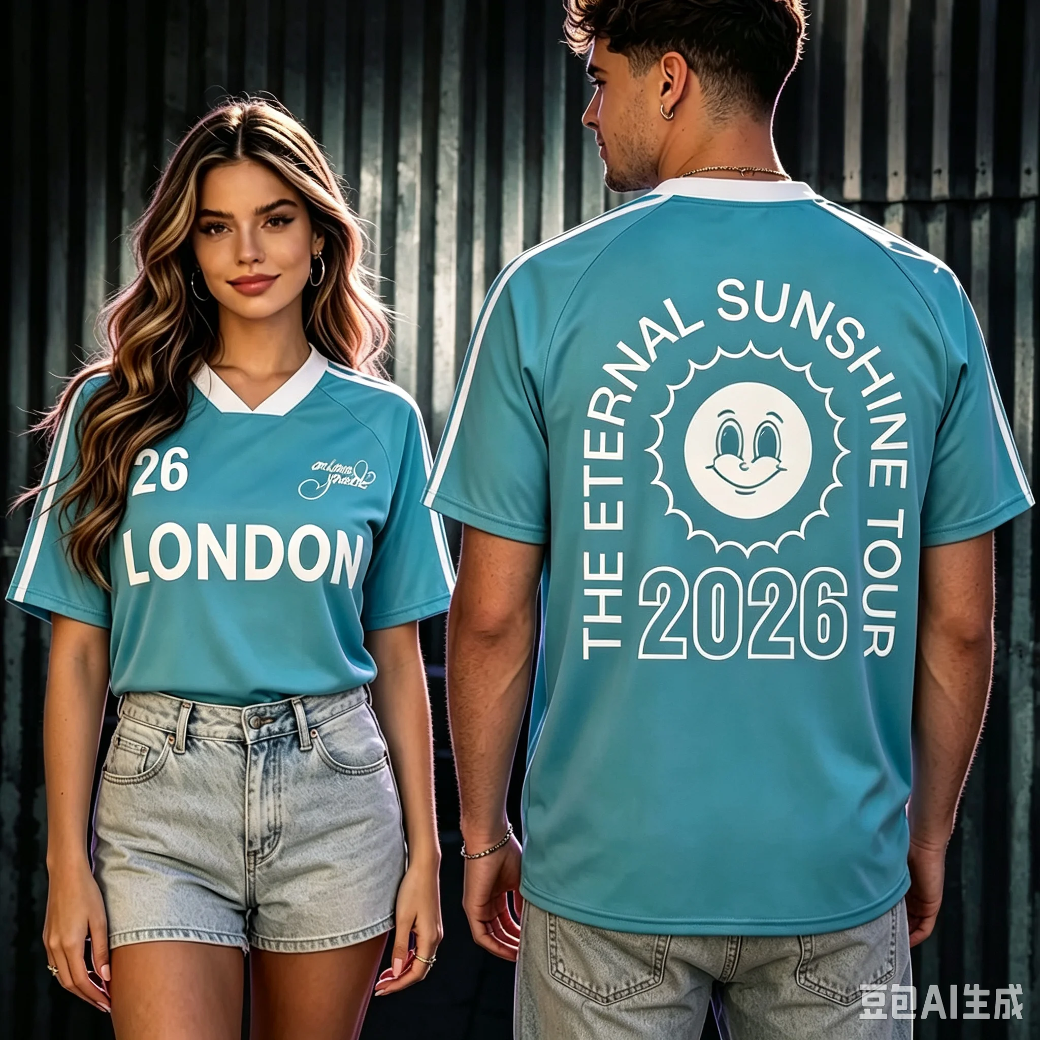 The Eternal Sunshine Tour  Jersey Singer Ariana Grande Design Football Tees V-neck  Loose Male T-shirt Unisex FamilyMatching
