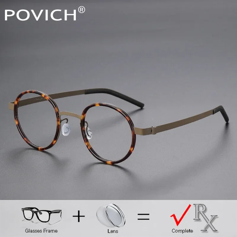 

Retro Round Doctor With Progressive Eyeglasses Men Titanium Bifocal Multifocal Prescription Glasses Photochromic Optical Eyewear