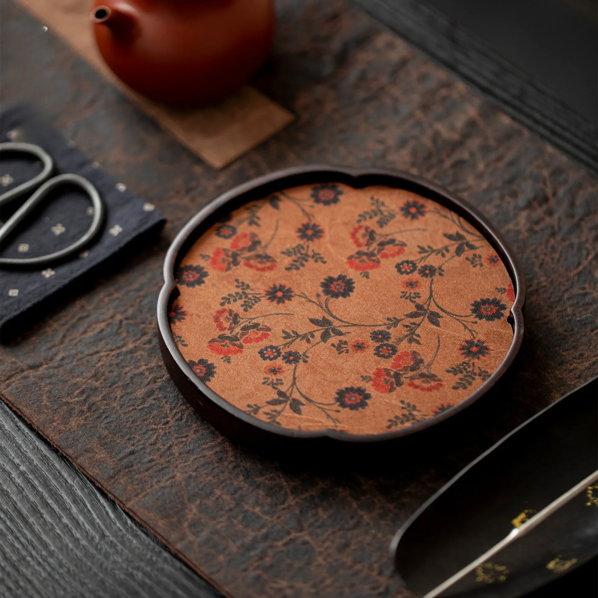 

Retro Heavy Bamboo Pot Bearing Zen Small Dry Bubble Plate Purple Sand Teapot Bottom Support Waterproof Tea Mat Coffee Tray Gift
