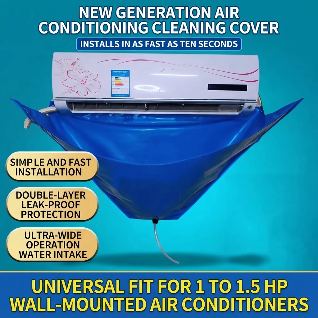 Professional Mini Split Cleaning Bag with 2L High-Pressure Sprayer & Gloves, AC Cleaning Kit for Wall-Mounted Air Conditioners