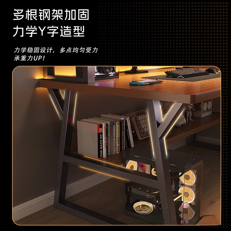 Computer Desk Desktop Home E-sports Table Desk Bookshelf Integrated Student Study Table Writing Table