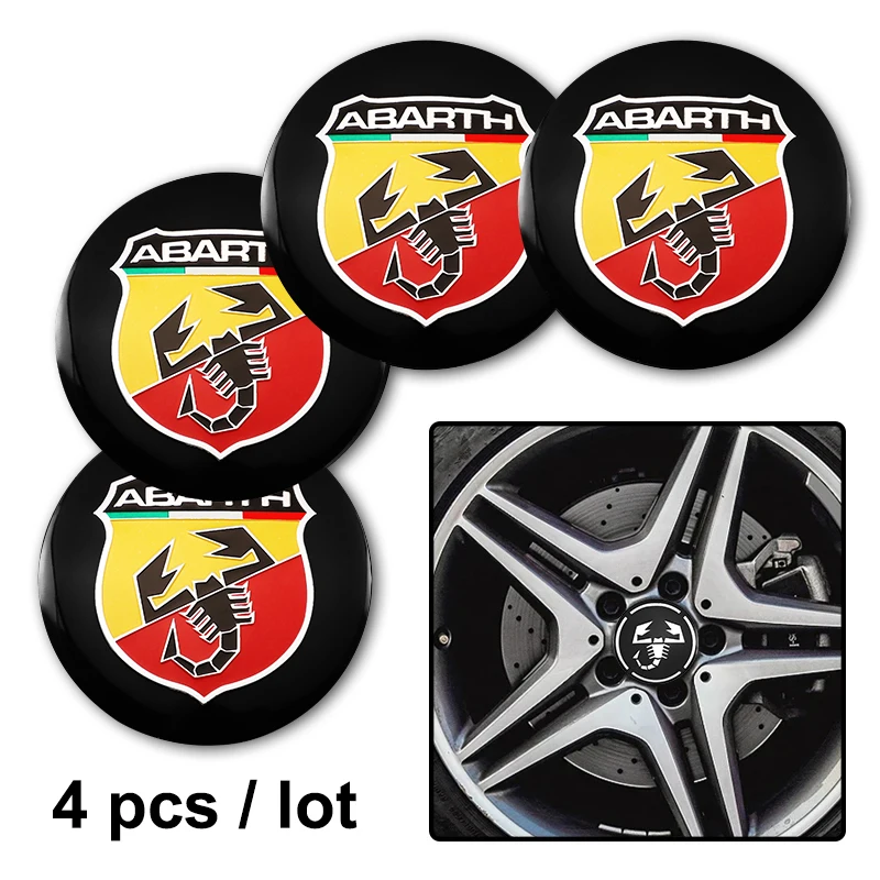 4 قطعة 56 مللي متر سيارة عجلة مركز محور قبعات شعار ملصقات لشركة فيات أبارث نبض الباندا تيبو سترادا موبي دوبلو فريمونت تورو كوبو إيجيا #1
