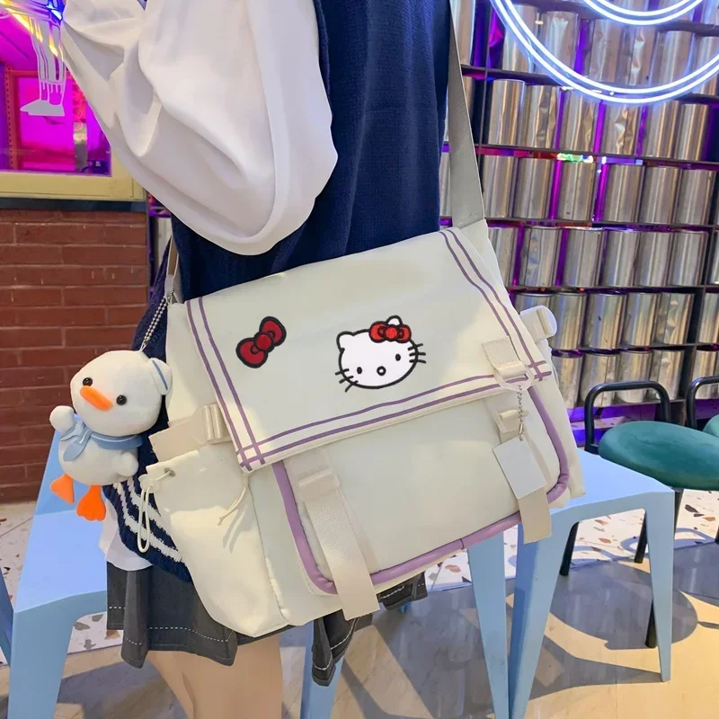 

Sanrio hello kitty Tutorial Bag New Y2K Student shoulder Messenger Bag Female Cross body bag Storage