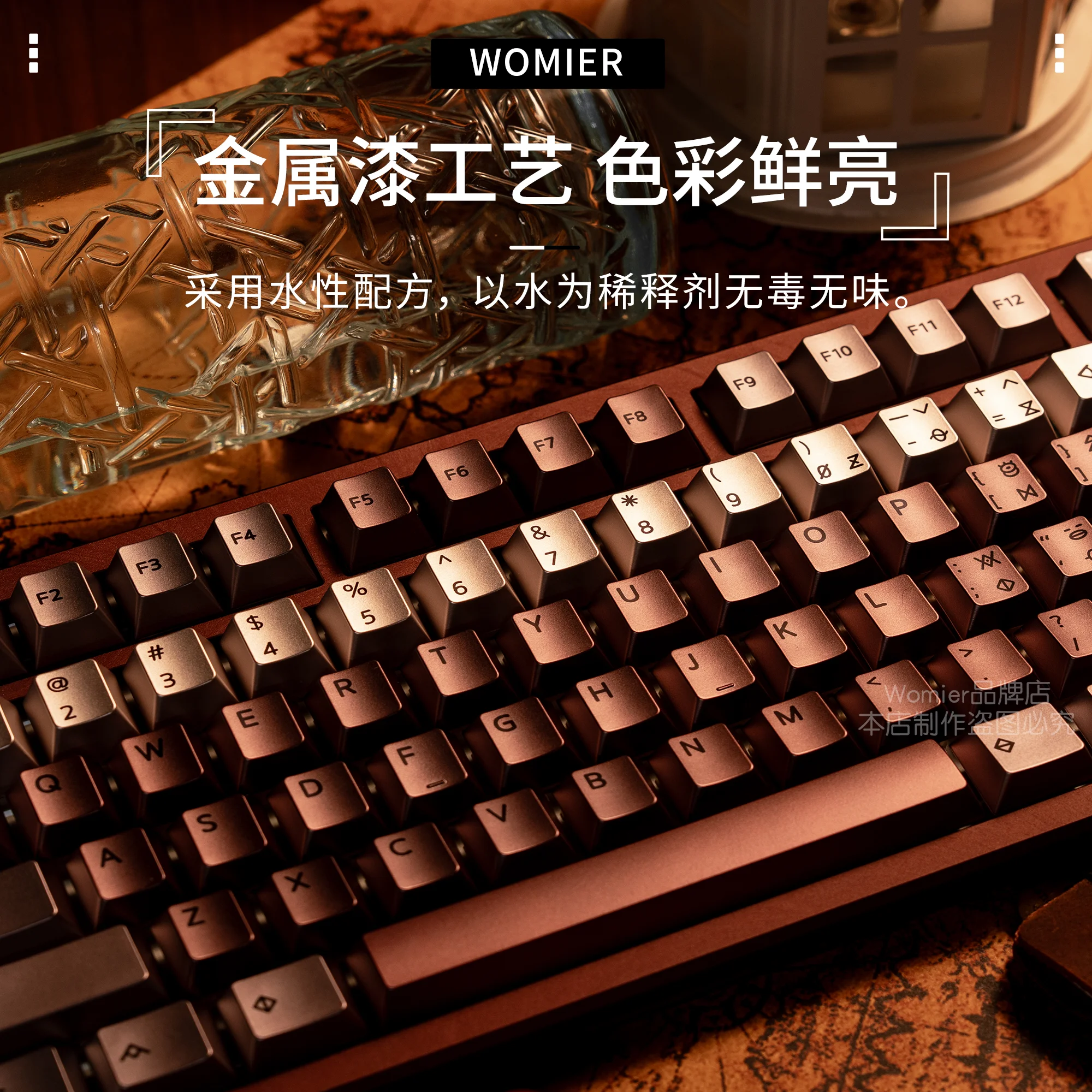

Womier The Mysterier Theme Keycaps Set PBT Cherry Profile Custom Original Handmade Keycaps for Mechanical Keyboard Accessories