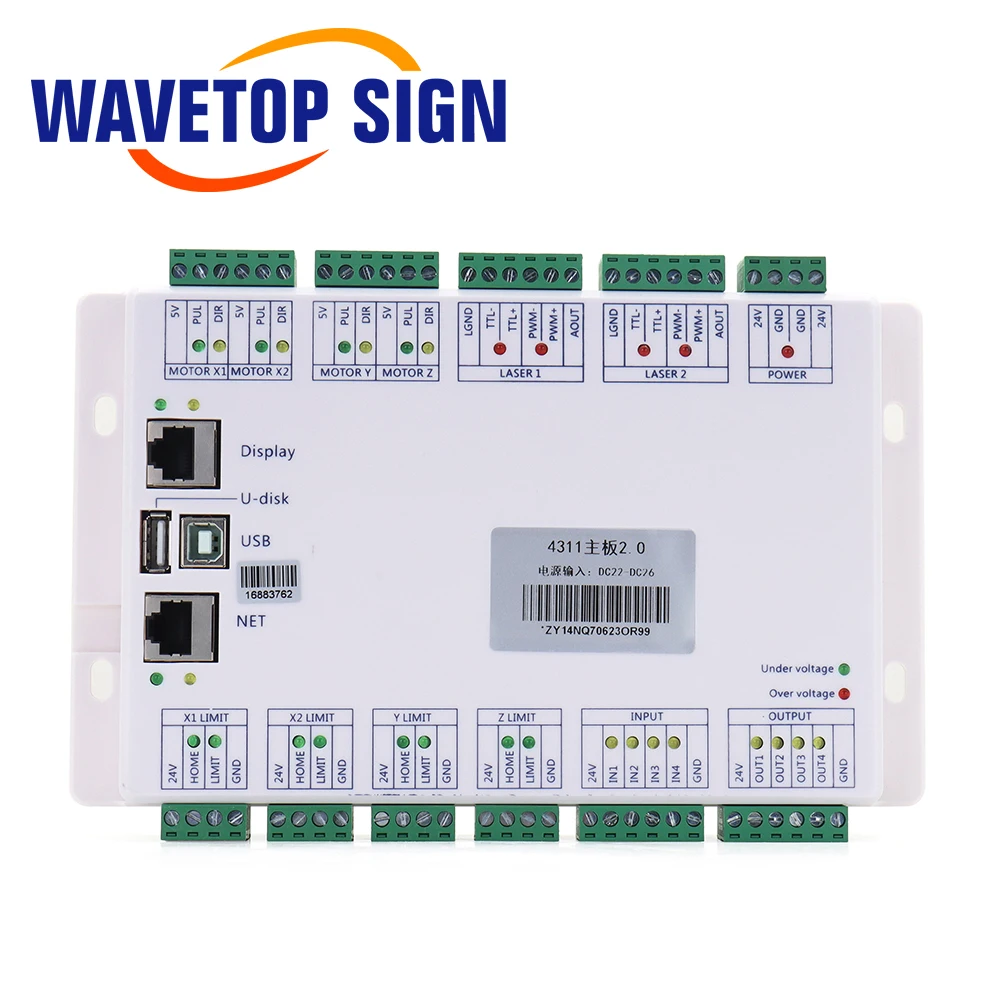 WaveTopSign ZY4311 Controller laser Co2 24V per macchina per taglio e incisione laser Co2