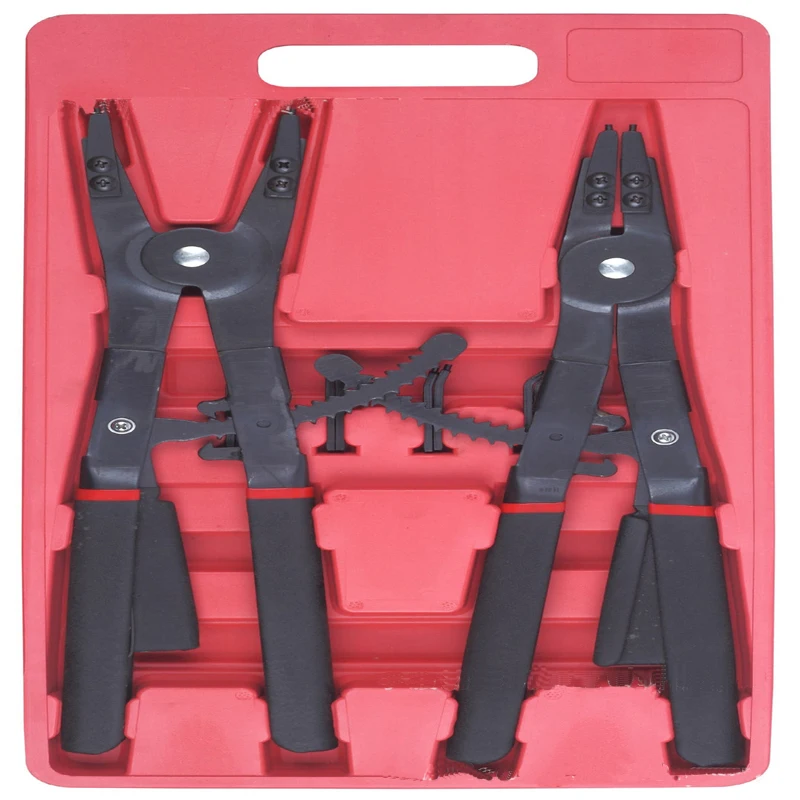 

2-Piece set Of 16-Inch Snap Ring Pliers Set Inner Card Outer Snap Ring Pliers Straight Mouth Elbow Can Change Head Retaining Rin