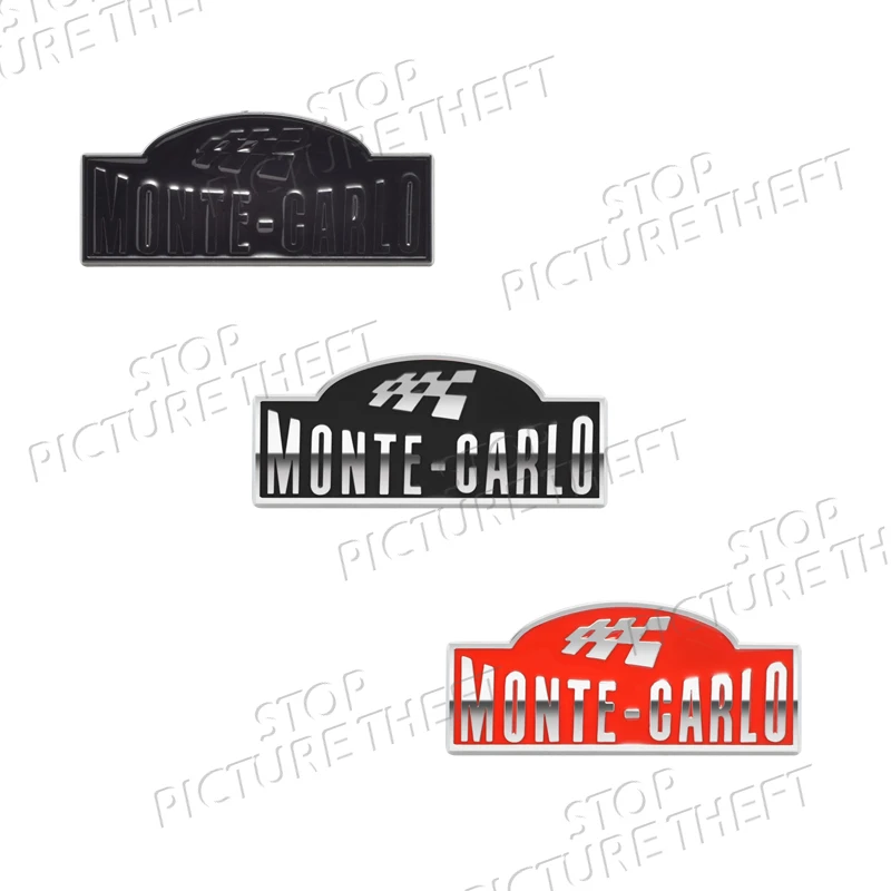 Monte Carlo Grille Logo 3D Metal Decal Car Body Rear Trunk Emblem Sticker For Skoda Kamiq Superb Scala Vision Octavia Rapid Yeti