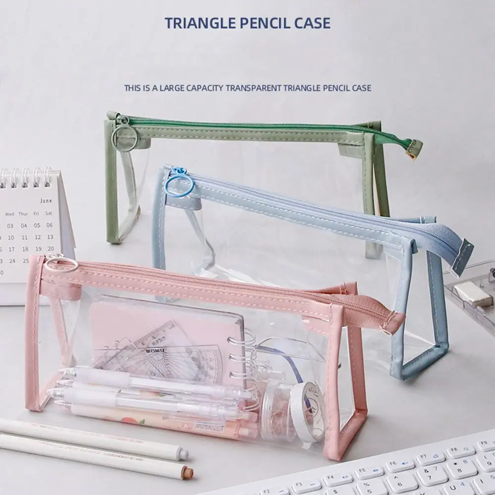 Exam Transparent Pencil Case Office Student Pencil Cases School Supplies Kawaii Pen Box Astuccio Scuola Estuche Escolar