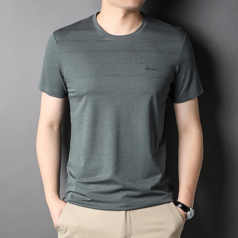 Top Grade Designer Men T เสื้อใหม่แบรนด์ท็อปส์แขนสั้นธรรมดาปกติ Basic แฟชั่นฤดูร้อนบุรุษบุรุษ2023