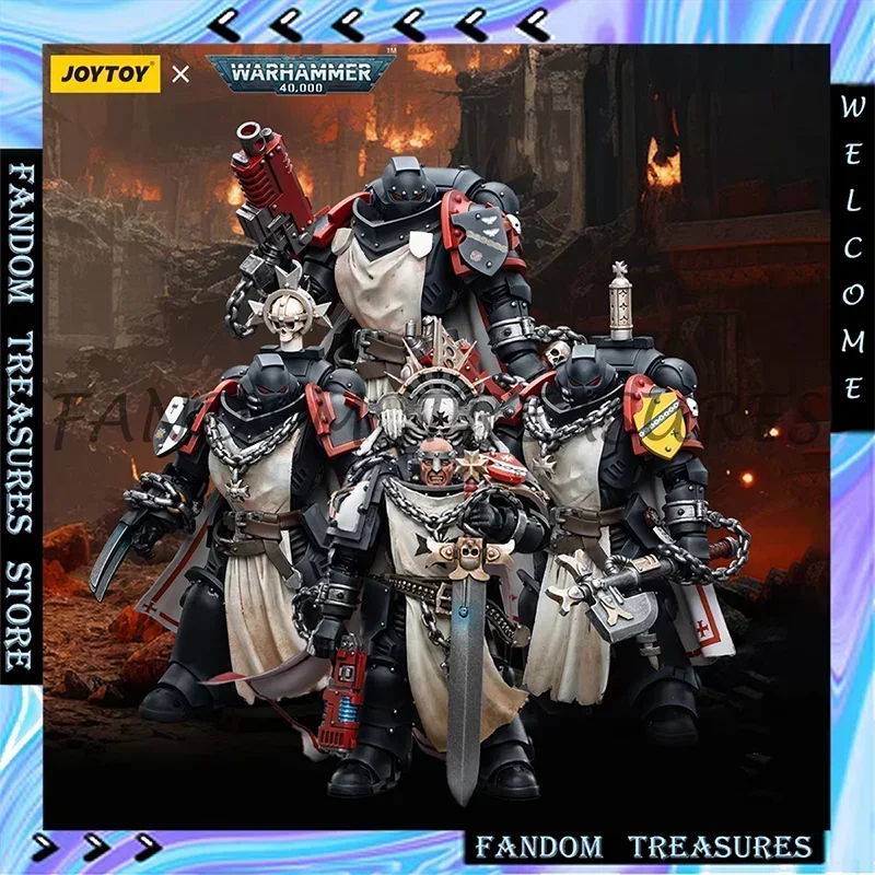 JOYTOY Anime Figurine Warhammer 40K 1/18 Gk Model Black Templar Primaris Sword Brethren Marshal Action Figure Collectible Toys