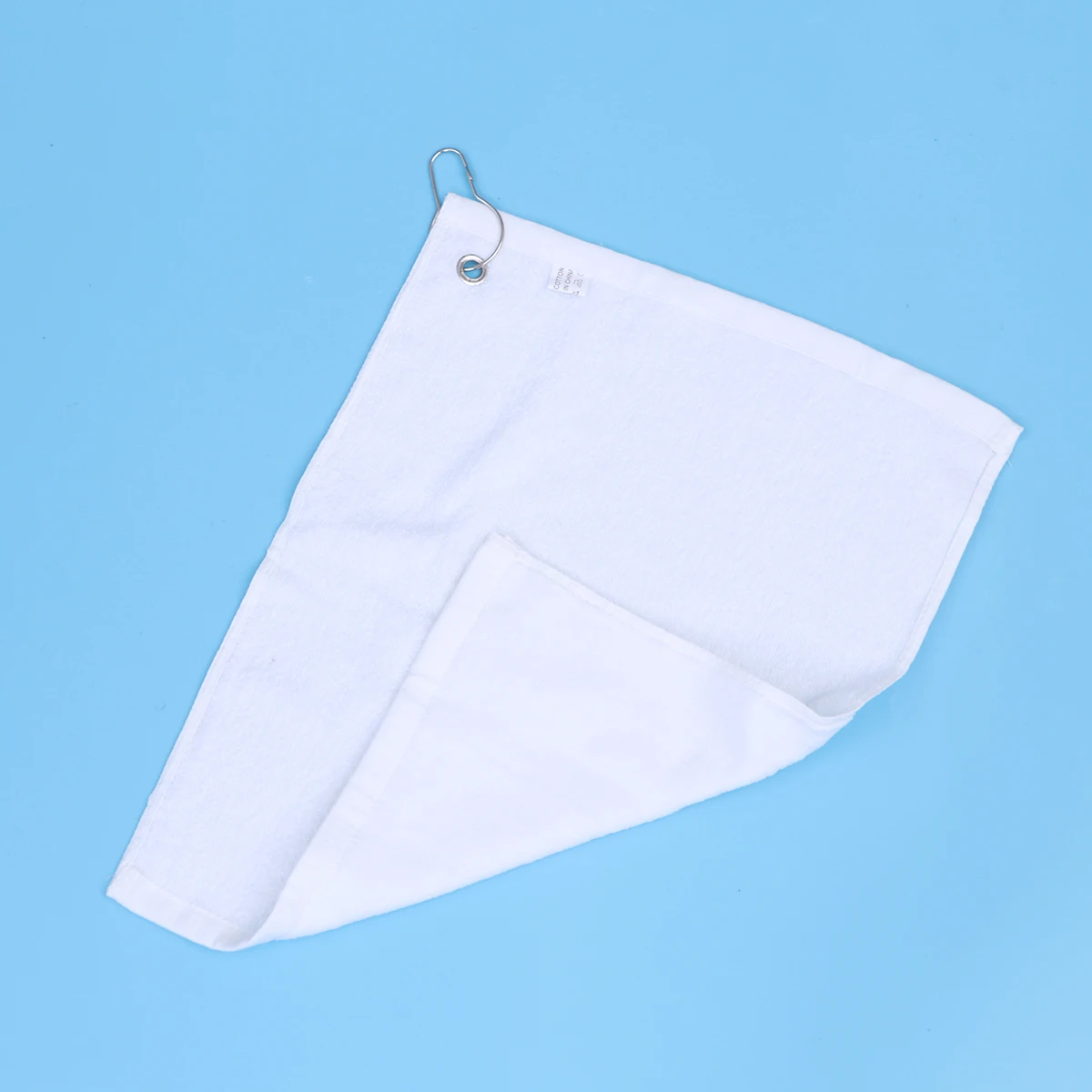 

32 X Buckle Hole Towel Absorbent Buttonhole White Cotton with Hook Swimming Outdoor
