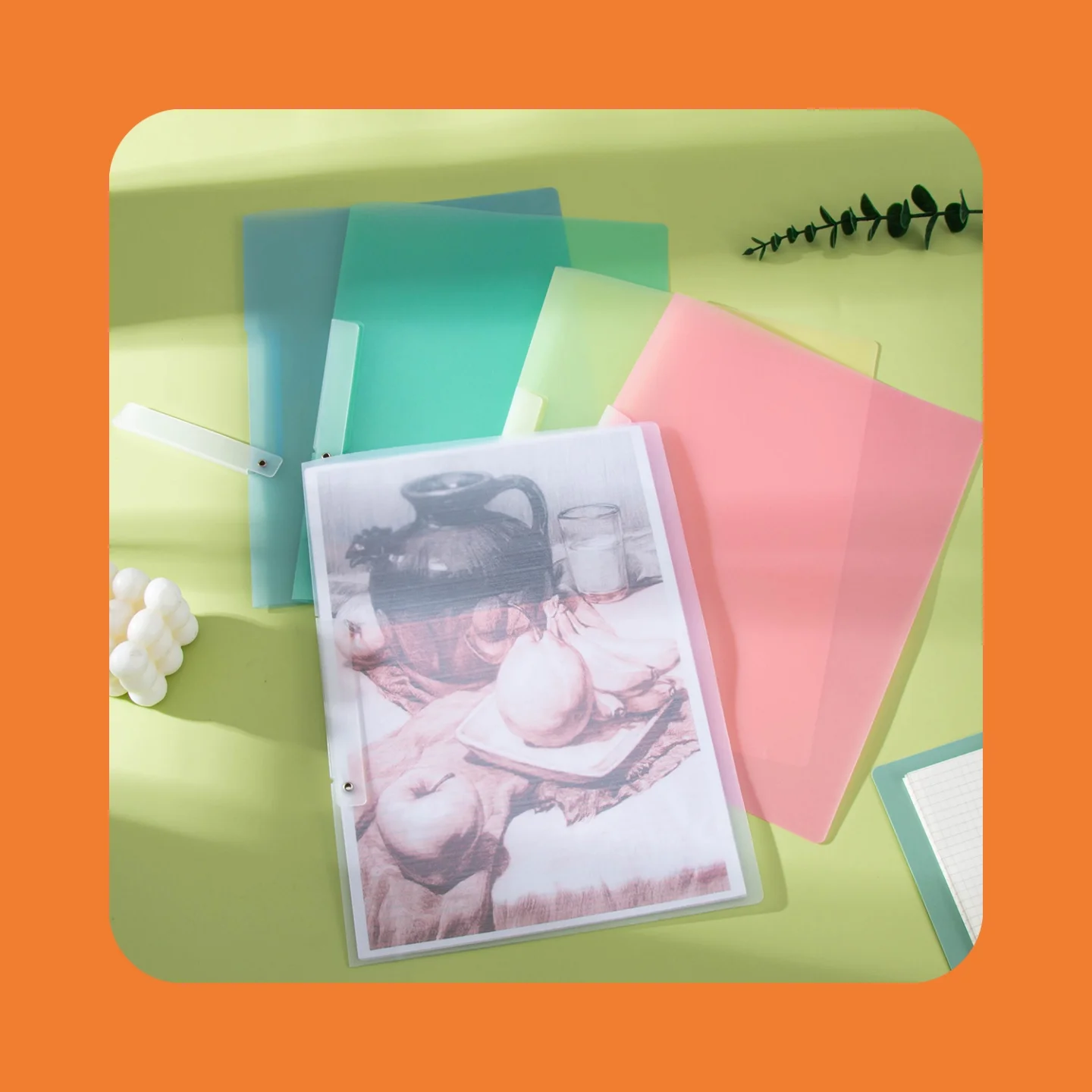 5-حزمة A4 الملونة الدورية شفافة سحب قضيب مجلدات الملفات Ins الجانب افتتاح سحب قضيب إدراج مجلدات المستندات الصفحة #4