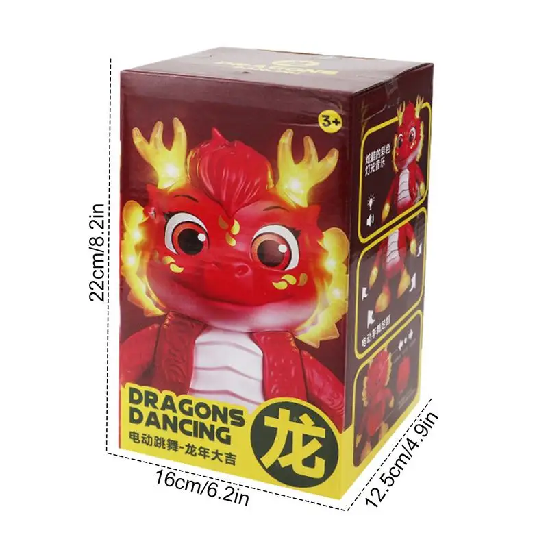 Electric Dancing Dragon Toys Cartoon Educational Toy For Dragon Year Dragon Themed Dragon Year Lighting Swing for Kids, Children