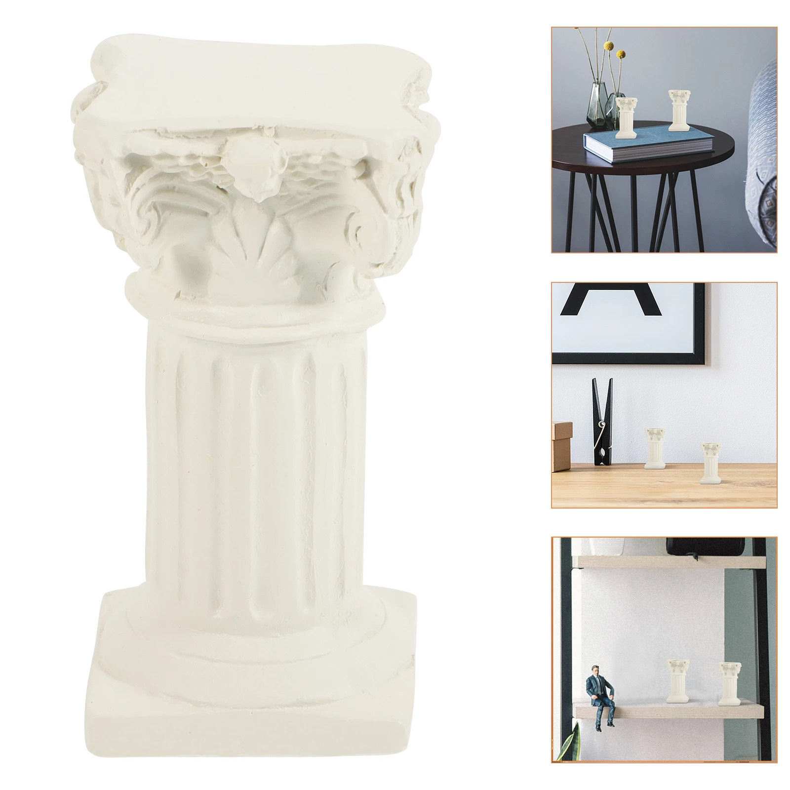 

2Pcs Decorative Roman Pillar Resin Craft Chic Home Ornament Living Room Balcony Decor Roman Pillar Resin Adornment