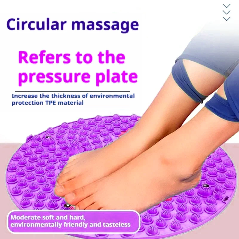 Estera de acupresión para masaje de pies, estera de acupuntura para relajación muscular, Pilates, Fitness, accesorios de Yoga, estera de entrenamiento redonda para entrenamiento de pies