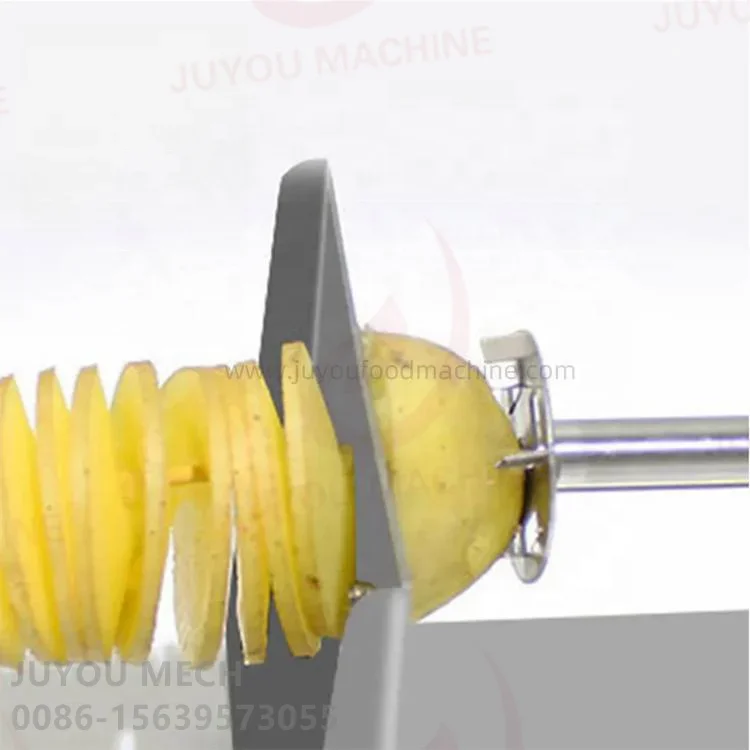 JUYOU Commercial Manual Stainless Steel Twisted Potato Holder Tornado Spiral Potato Cutter Slicer  Machine Potato Tower Machine