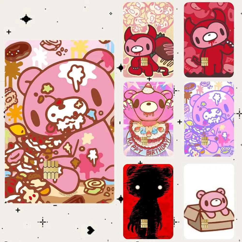 

Anime Gloomy bear Cute HD Waterproof Card Skins Protective Stickers for Credit Bank Game Cards