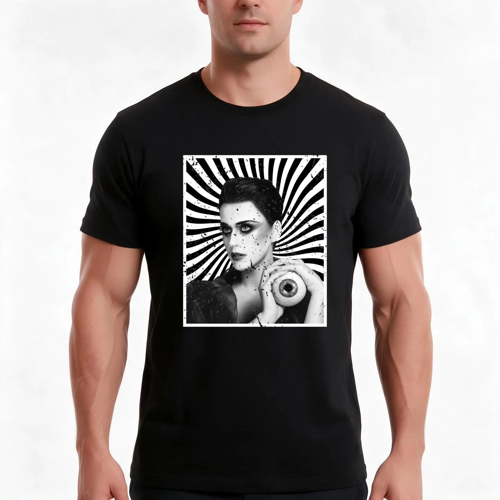 Katy-Perry T-Shirt, Summer Casual Cotton Tee, Oversized Streetwear Tops, Vintage Graphic Print, Loose Fit Short Sleeve