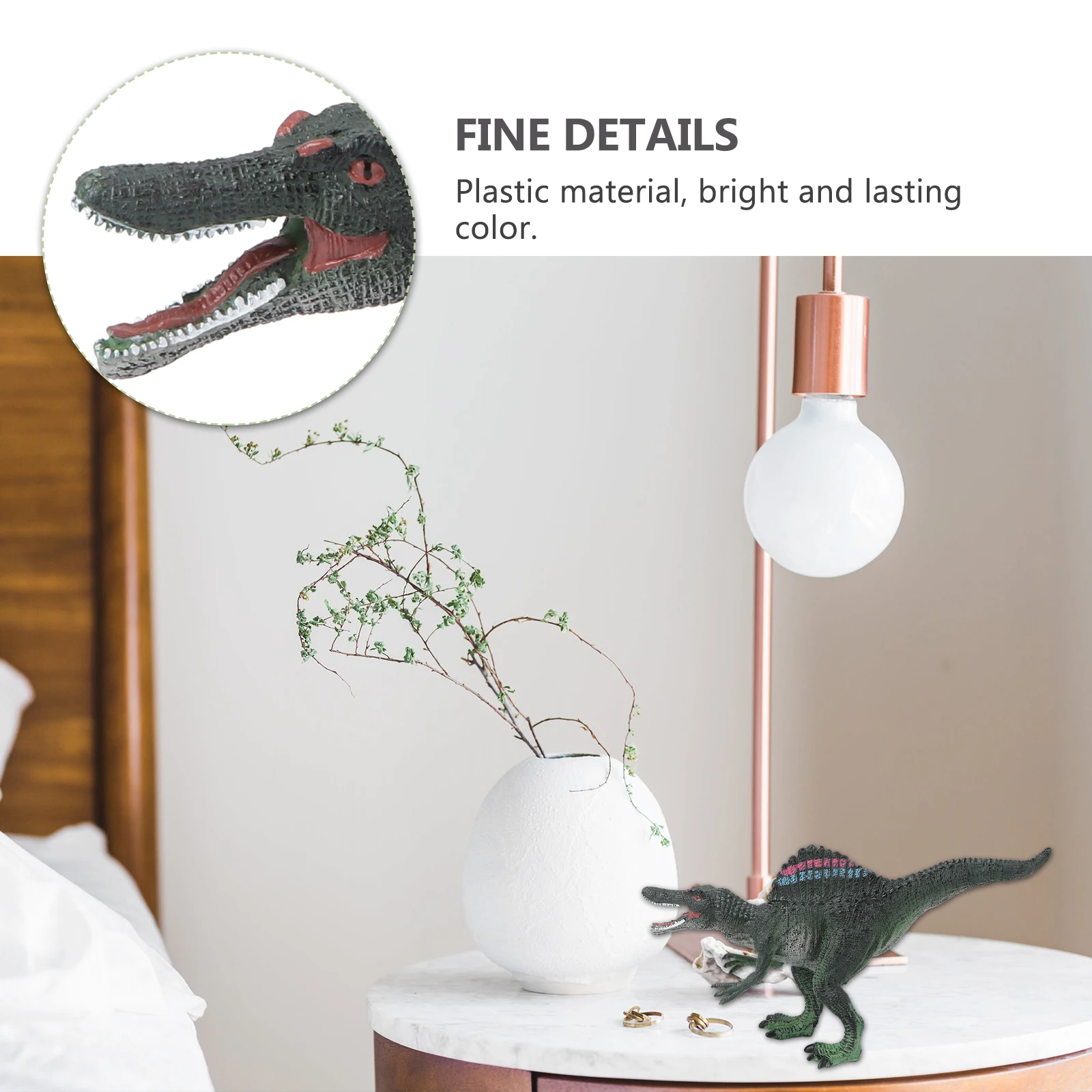 

1Pcs Adornment Dark Brown Hollow Plastic Dinosaur Decoration Birthday Gift Early Education Kids Cognitive Display