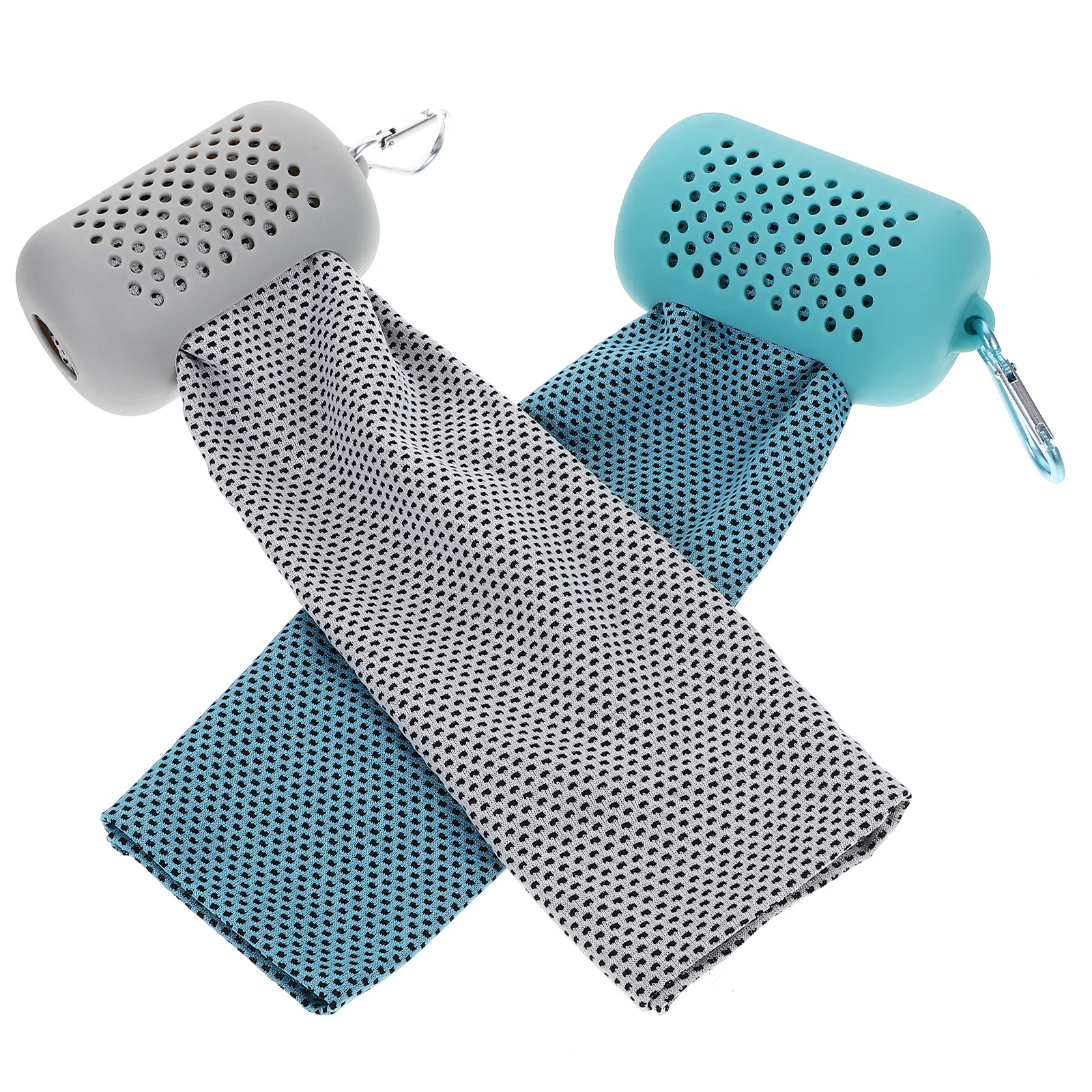 

Быстросохнущие дорожные полотенца для женщин, 2 комплекта, портативные, впитывающие пот, для тренировок, йоги, с чехлом, легкие, охлаждающие