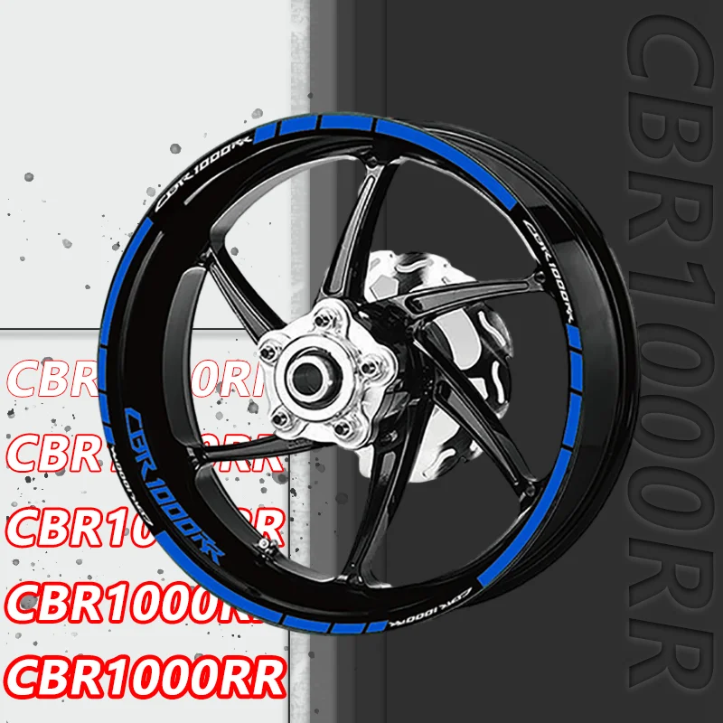 NEW For CBR650R CBR650F CBR1000RR CBR Motorcycle Wheel Stickers Front Rear Tire Decorative Decal Reflective Tire Rim Stickers