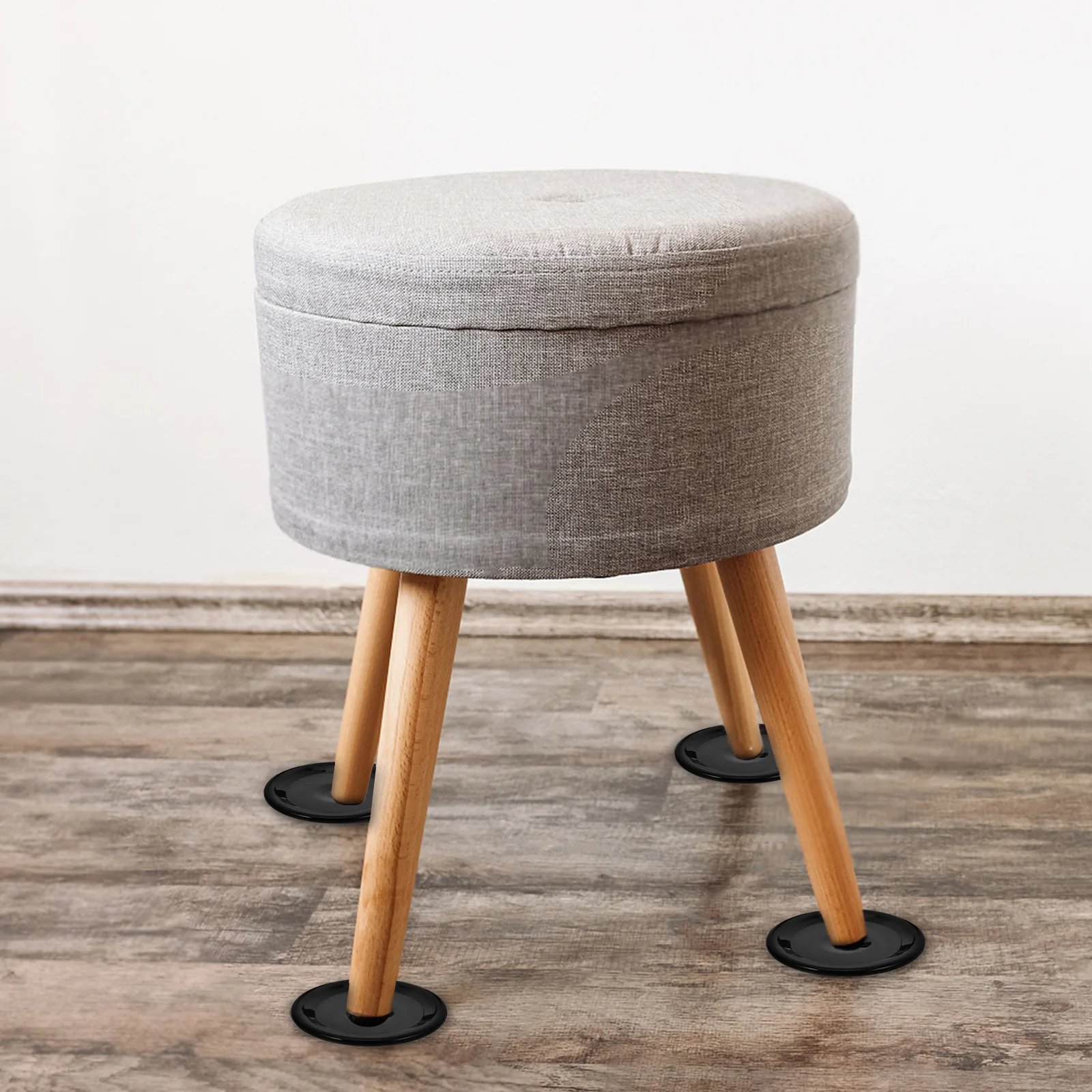 Posavasos de plástico para muebles, protectores de suelo antideslizantes de fácil instalación para taburete de Bar, cocina, comedor, sillas, tapones para cama, 4 Uds.