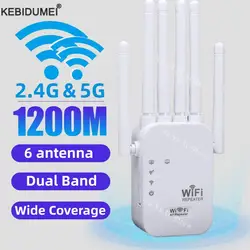 1200Mbps Wireless WiFi Repeater Dual Band 2.4G 5G Wireless Signal Extender Wi-Fi Amplifier Router Long Range Signal Booster