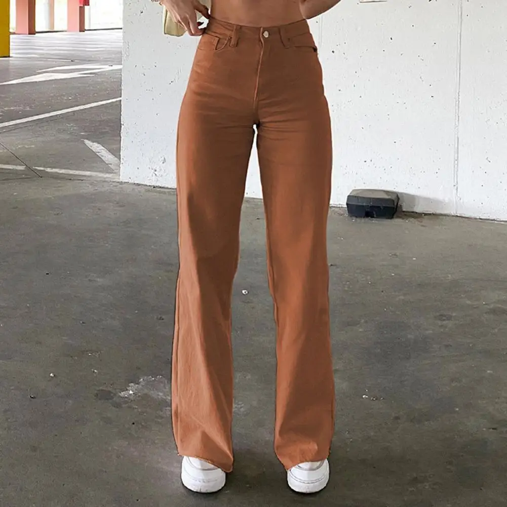 High Woman Loose Black Women Comfort Wide Leg Pants Solid Casual Trousers Baggy Vintage Mom Flared Pants